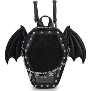 Women Black Gothic Fashion and Handbags Halloween Shoulder Bag Backpack